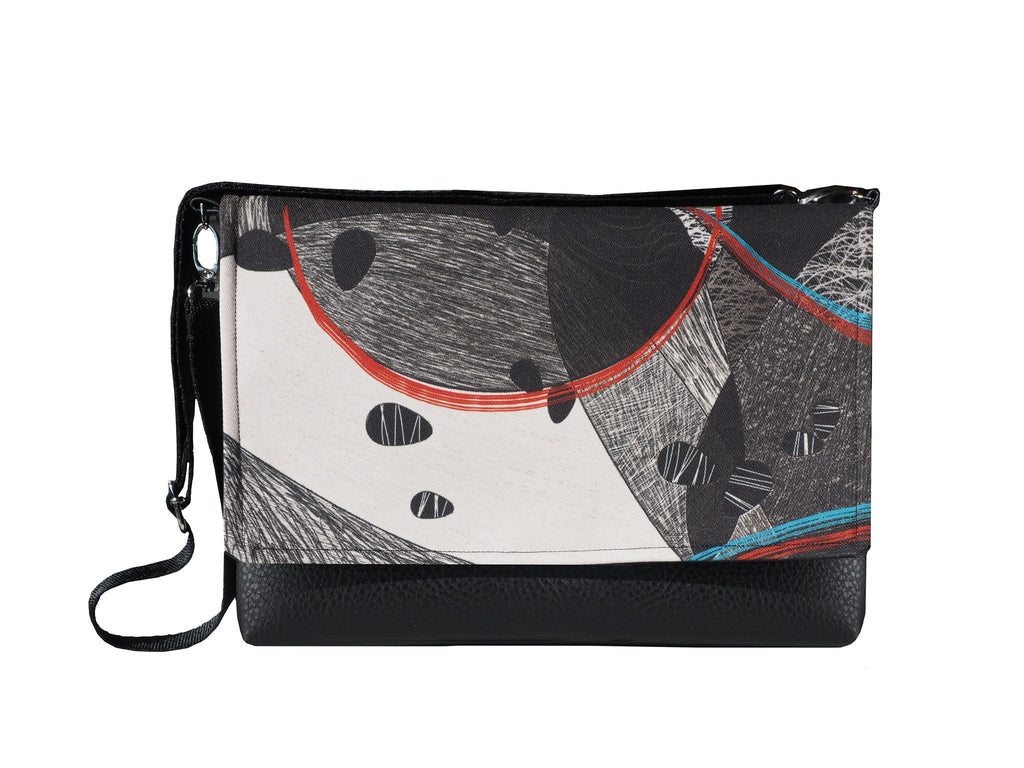 Bardo small bag - Dance - Premium Bardo small bag from BARDO ART WORKS - Just lvabstract, Art Print, black, graphic, handemade, painted patterns, vegan leather, white, woman59! Shop now at BARDO ART WORKS