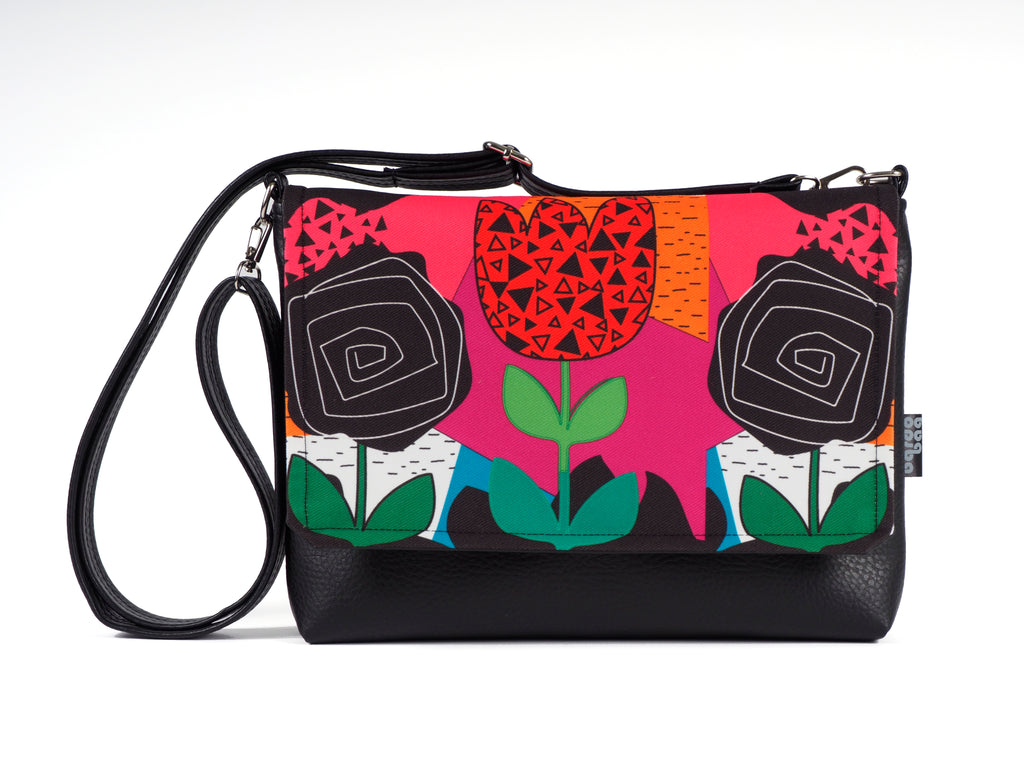 Bardo small bag - Colorful emotion - Premium Bardo small bag from Bardo bag - Just lvblack, floral, flower, gift, green, handemade, orange, painted patterns, pink, purple, red, urban style, woman59.00! Shop now at BARDO ART WORKS