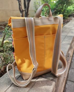Bardo roll backpack - Summer - Premium Bardo backpack from BARDO ART WORKS - Just lvabstract, art, backpack, black, dance, dark blue, gift, handemade, jazz, orange, purple, red, tablet, urban style, vegan leather, woman85.00! Shop now at BARDO ART WORKS