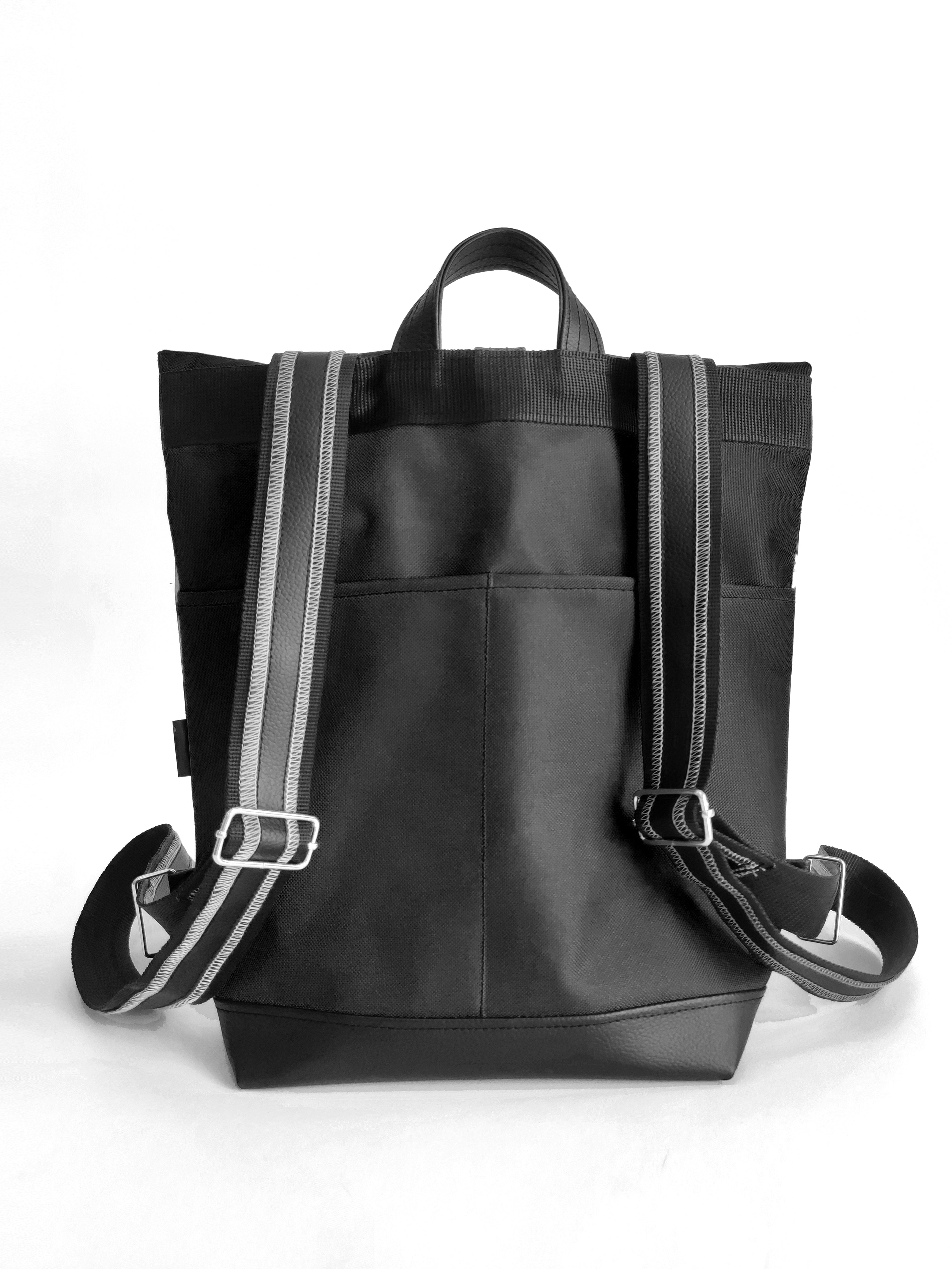 Bardo roll backpack - Summer night - Premium Bardo backpack from BARDO ART WORKS - Just lvabstract, art, backpack, black, dragon, gift, handemade, roll, tablet, urban style, vegan leather85.00! Shop now at BARDO ART WORKS