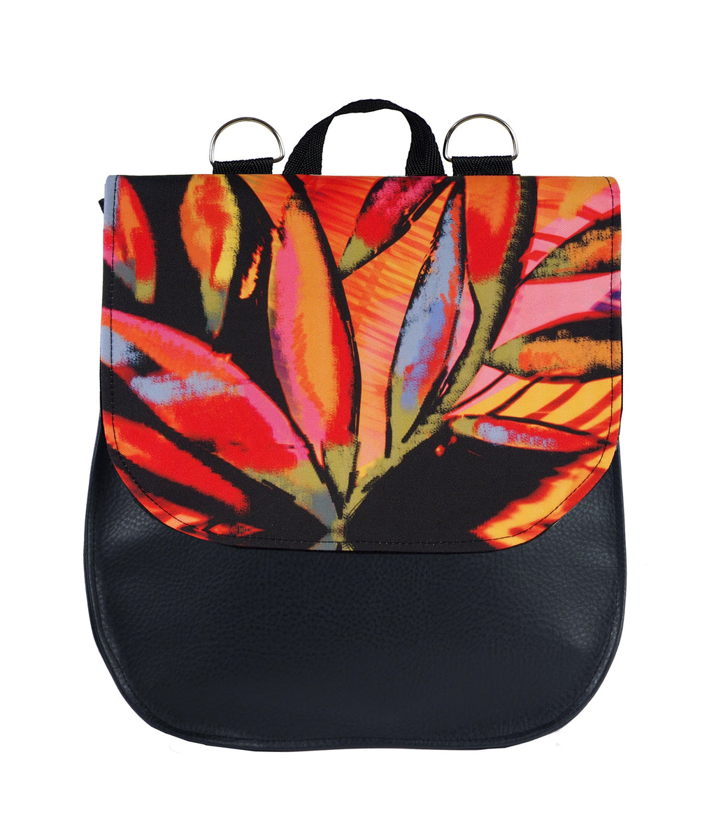 Bardo backpack&bag - African colors - Premium bardo backpack&bag from BARDO ART WORKS - Just lvabstract, backpack, bag, black, dark blue, dots, floral, graphic, handmade, messenger, nature, vegan leather, work75.00! Shop now at BARDO ART WORKS