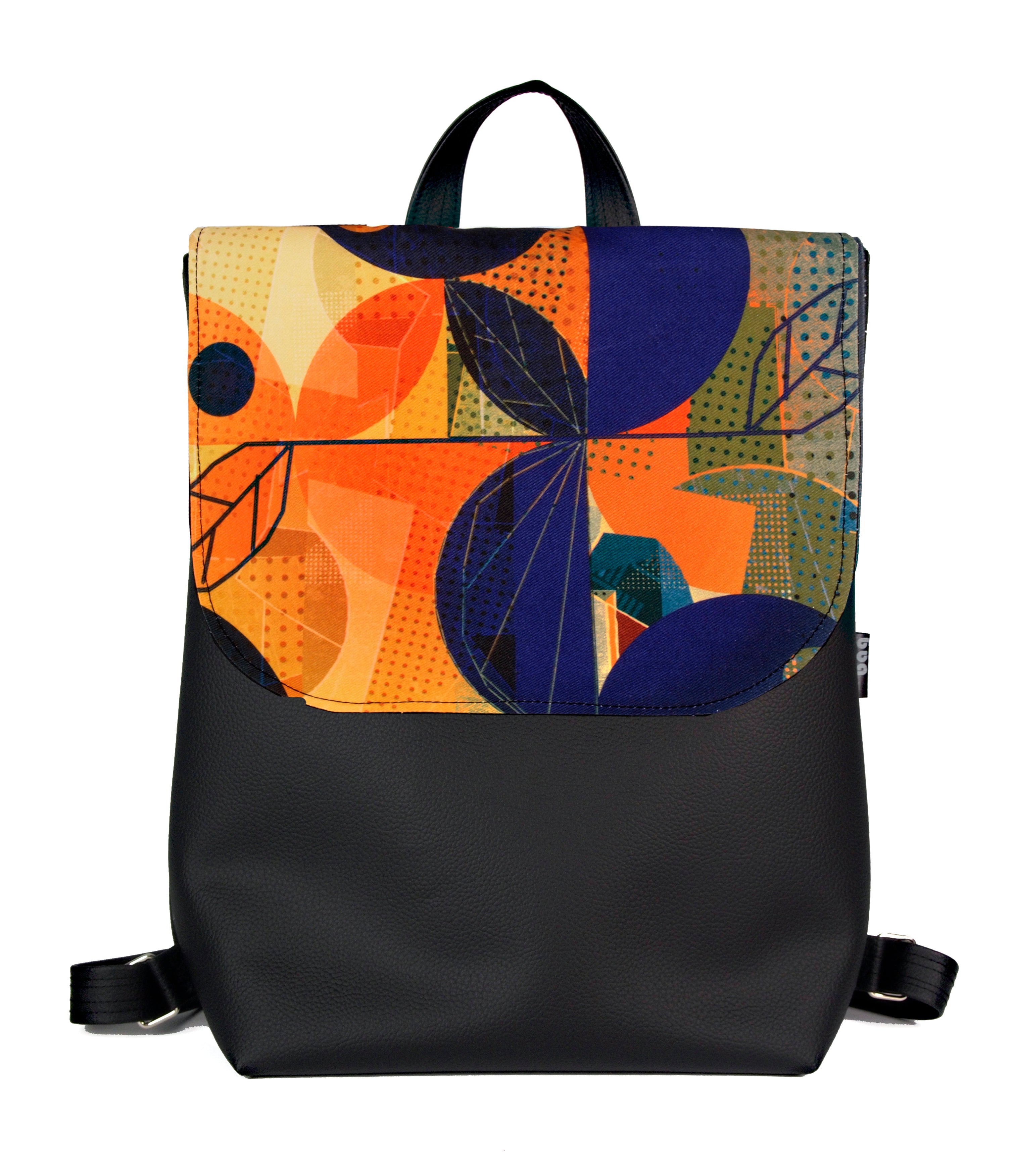Bardo backpack large - Apple tree - Premium backpack large from BARDO ART WORKS - Just lvabstract, apple tree, dark blue, flowers, forest, gift, handemade, nature, painted patterns, red, tablet, urban style, vegan leather, woman89.00! Shop now at BARDO ART WORKS