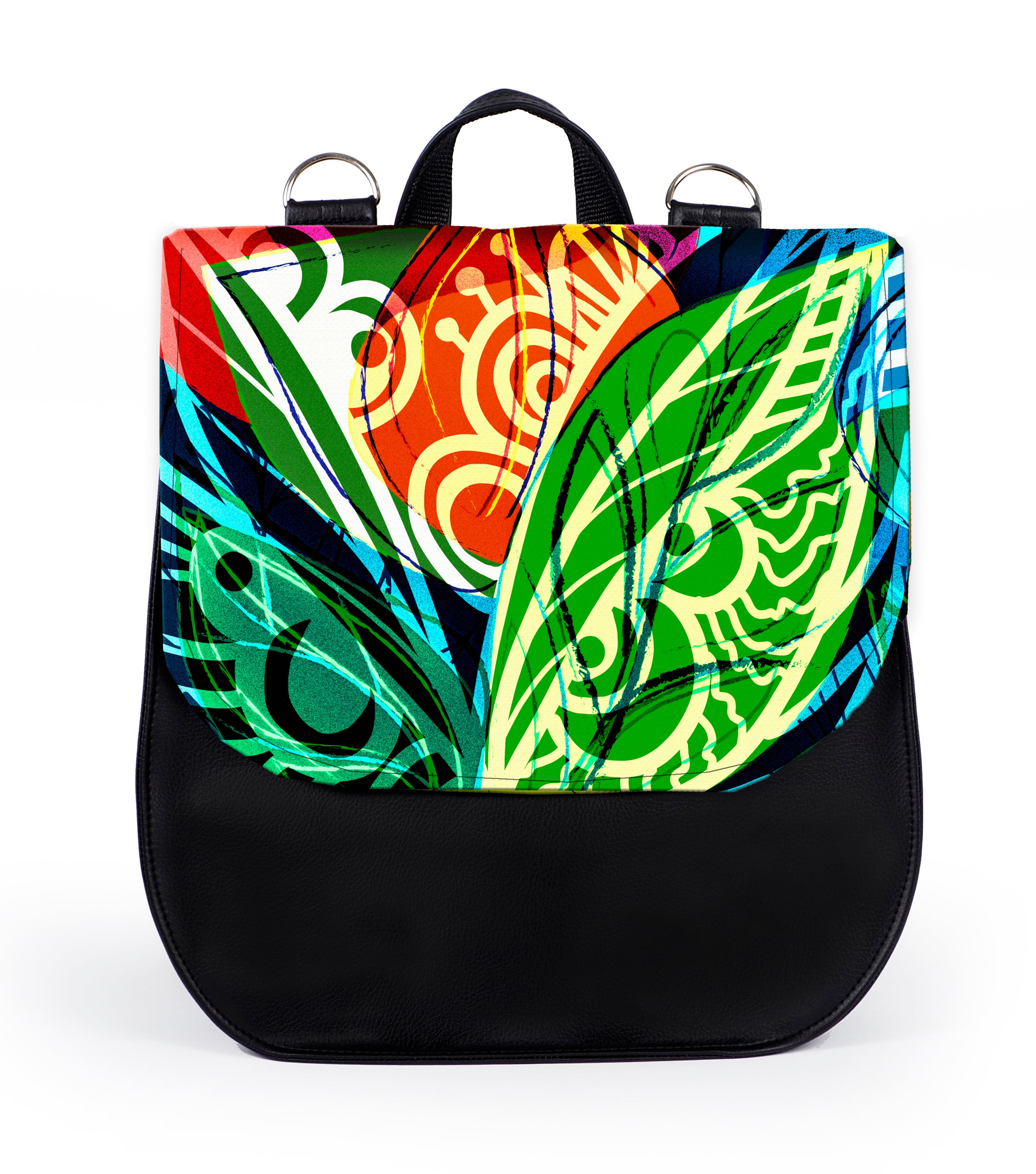 Bardo backpack&bag - Awakening - Premium bardo backpack&bag from BARDO ART WORKS - Just lvart bag, backpack, bag, black, floral, flowers, gift, green, handemade, messenger, nature, purple, red, urban style, vegan leather, woman85.00! Shop now at BARDO ART WORKS