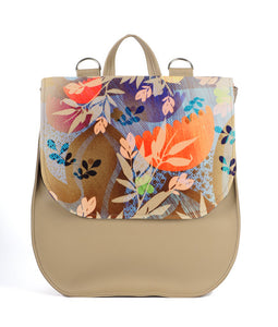 Bardo backpack&bag - Summer time - Premium bardo backpack&bag from BARDO ART WORKS - Just lvabstract, backpack, bag, floral, handmade, messenger, nature, orange, purple, summer, vegan leather, work85.00! Shop now at BARDO ART WORKS