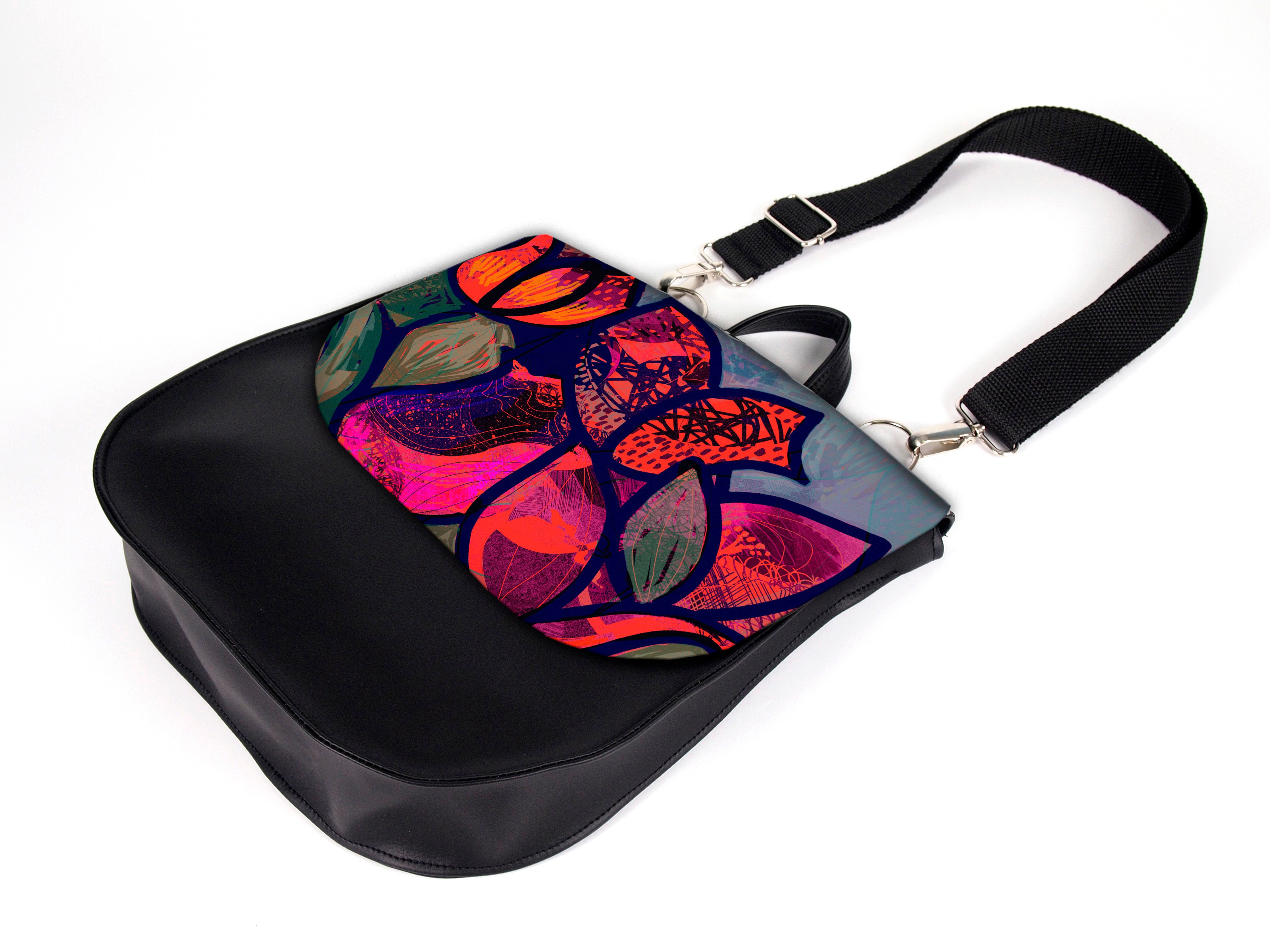 Bardo backpack&bag - Garden - Premium bardo backpack&bag from BARDO ART WORKS - Just lvart bag, backpack, bag, black, floral, flowers, gift, green, handemade, messenger, nature, purple, red, urban style, vegan leather, woman85.00! Shop now at BARDO ART WORKS
