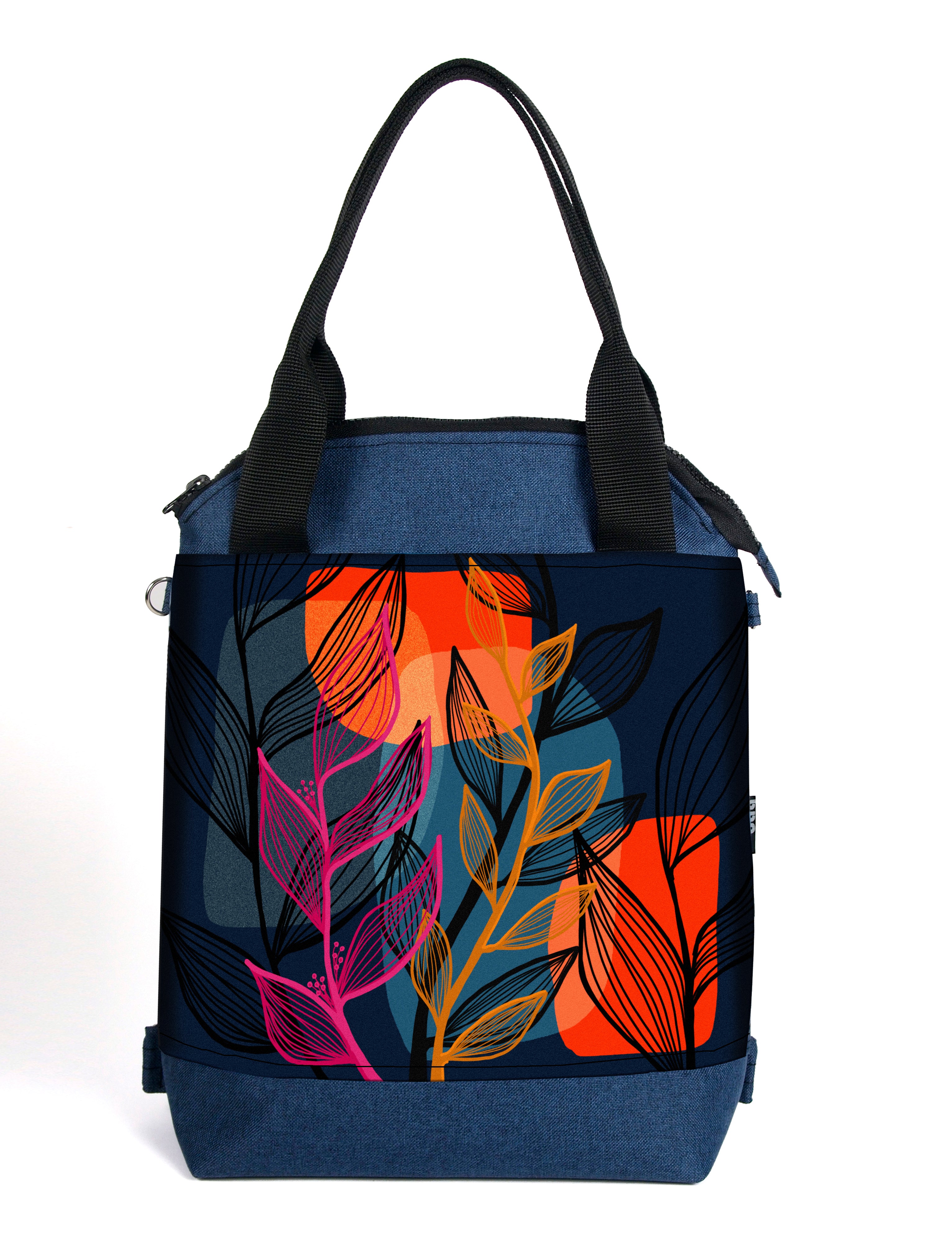Bardo classic backpack textiles - Summer night - Premium Textiles from BARDO ART WORKS - Just lvabstract, black, floral, handemade, leaves, tablet, urban style, woman, work bag89.00! Shop now at BARDO ART WORKS