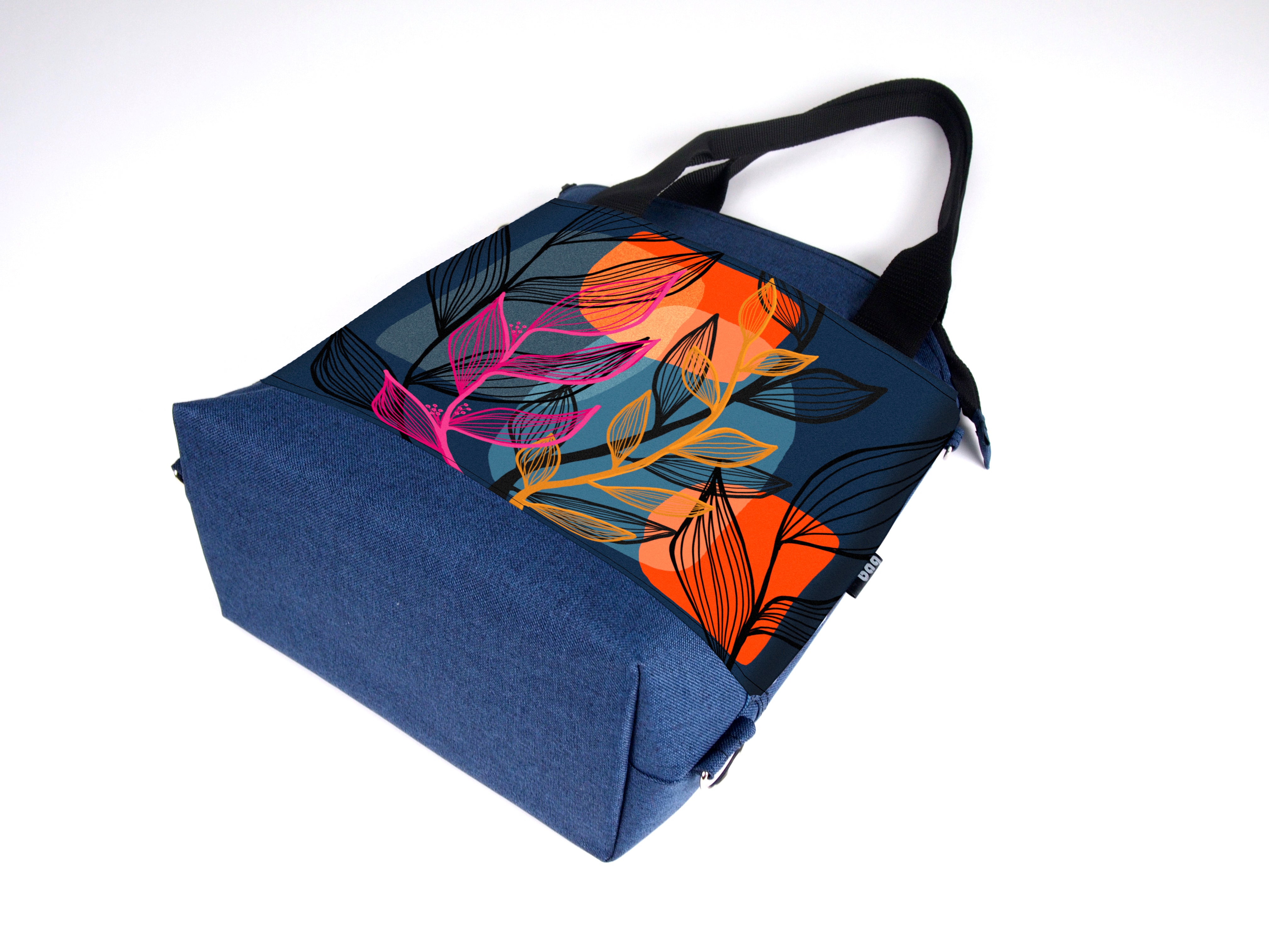 Bardo classic backpack textiles - Summer night - Premium Textiles from BARDO ART WORKS - Just lvabstract, black, floral, handemade, leaves, tablet, urban style, woman, work bag89.00! Shop now at BARDO ART WORKS
